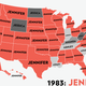 Illustration for article titled Map: Six Decades of the Most Popular Names for Girls, State-by-State